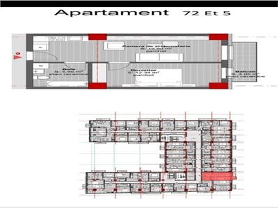 Apartament cu 2 camere, semifinisat, zona Marasti.
